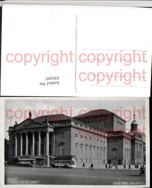 476305,Berlin Staatsoper Unter den Linden