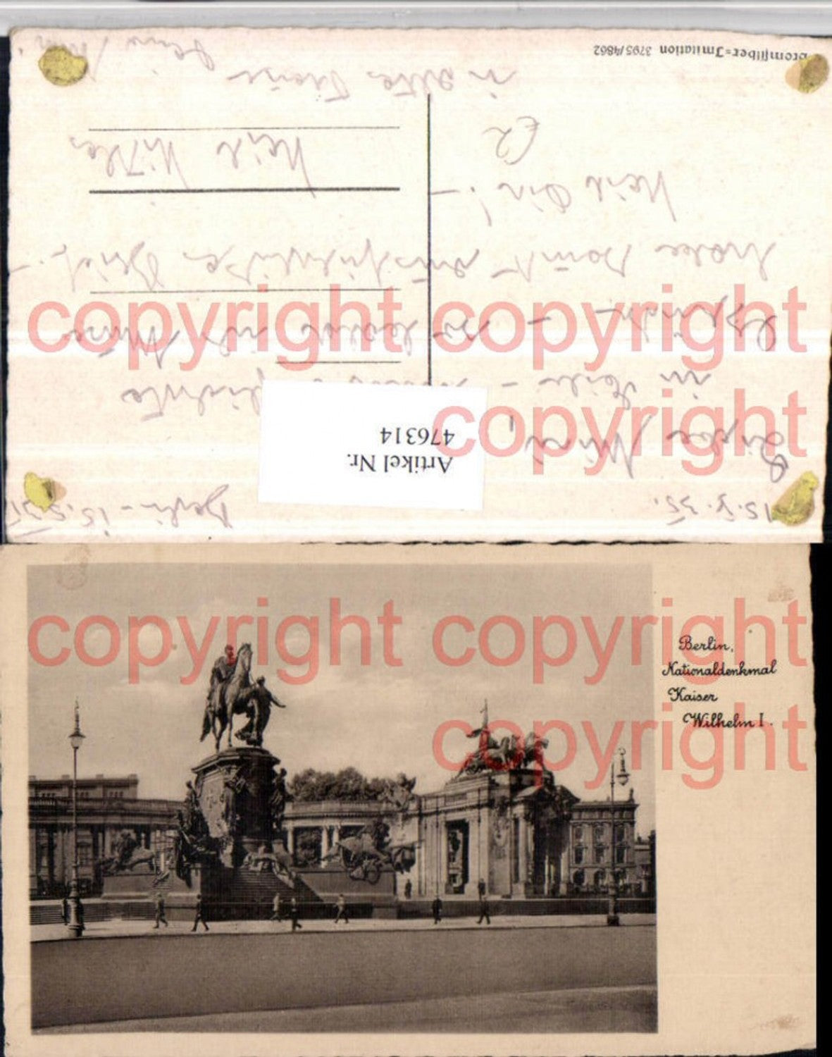 476314,Berlin Nationaldenkmal Kaiser Wilhelm I Statue