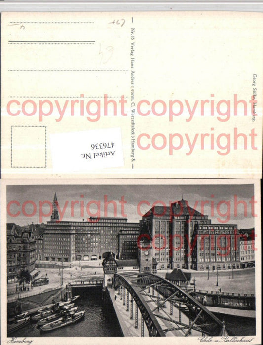 476336,Hamburg Chile u. Ballinhaus Brücke