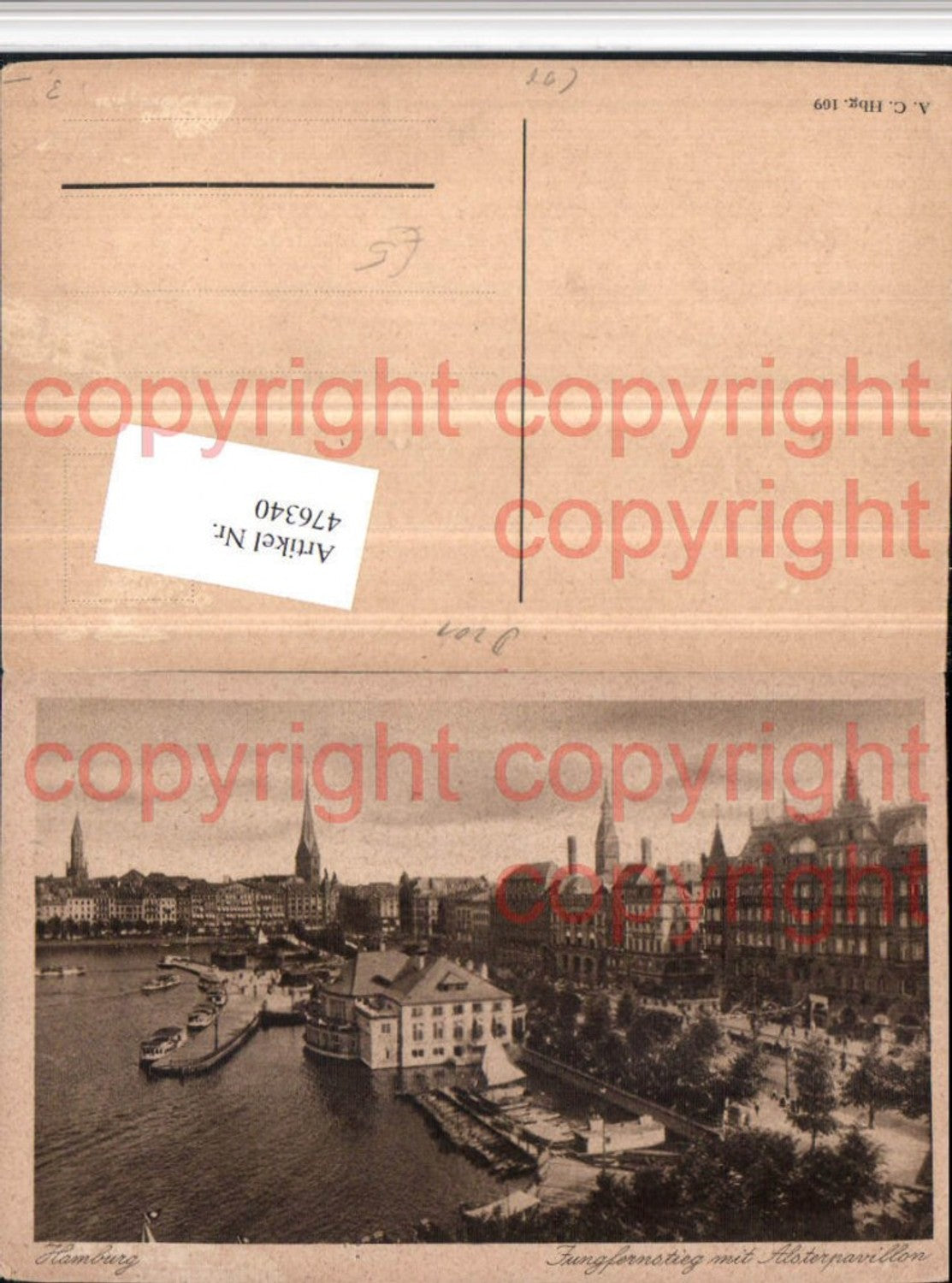 476340,Hamburg Jungfernstieg m. Alsterpavillon