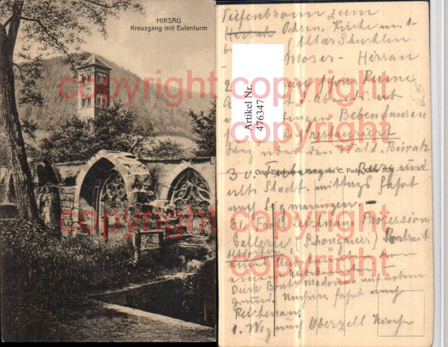 476347,Hirsau b. Calw Kreuzgang m. Eulenturm Turm
