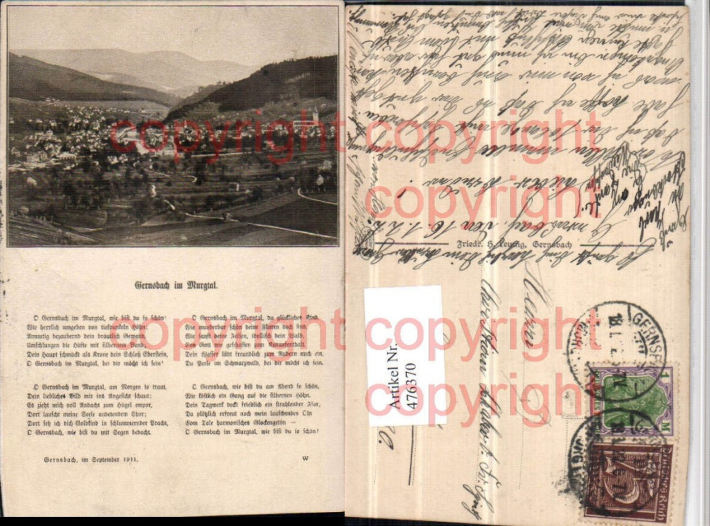 476370,Gernsbach im Murgtal Totale Gedicht Text