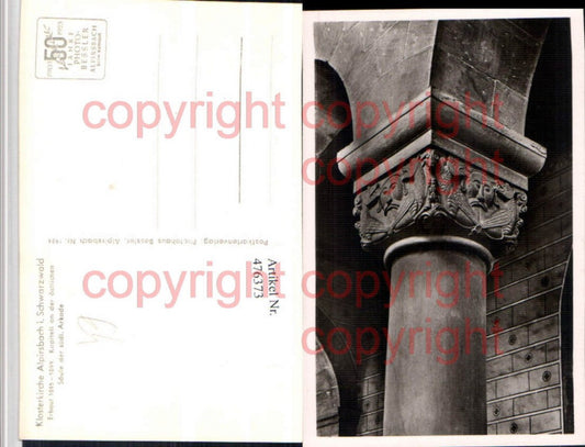 476373, Alpirsbach in the Black Forest, Monastery Church, Capital, Stucco