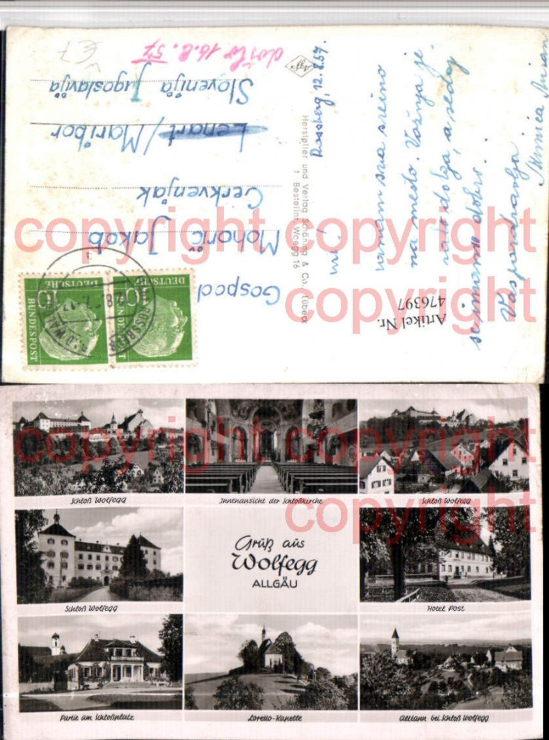 476397,Wolfegg im Allgäu Schloss Loretto-Kapelle Mehrbildkarte