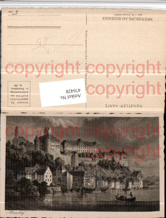 476428,Künstler AK K. Corradi Meersburg am Bodensee Totale