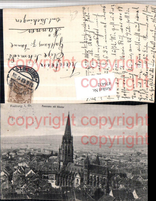476432, Freiburg im Breisgau, partial view with Münster Church