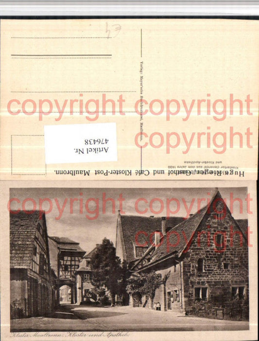 476438, Maulbronn Monastery Pharmacy