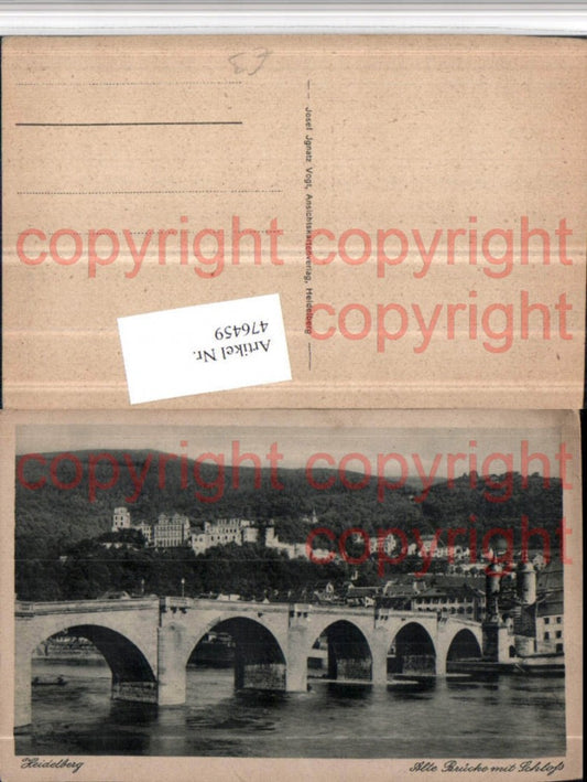 476459, Heidelberg Old Bridge with Castle