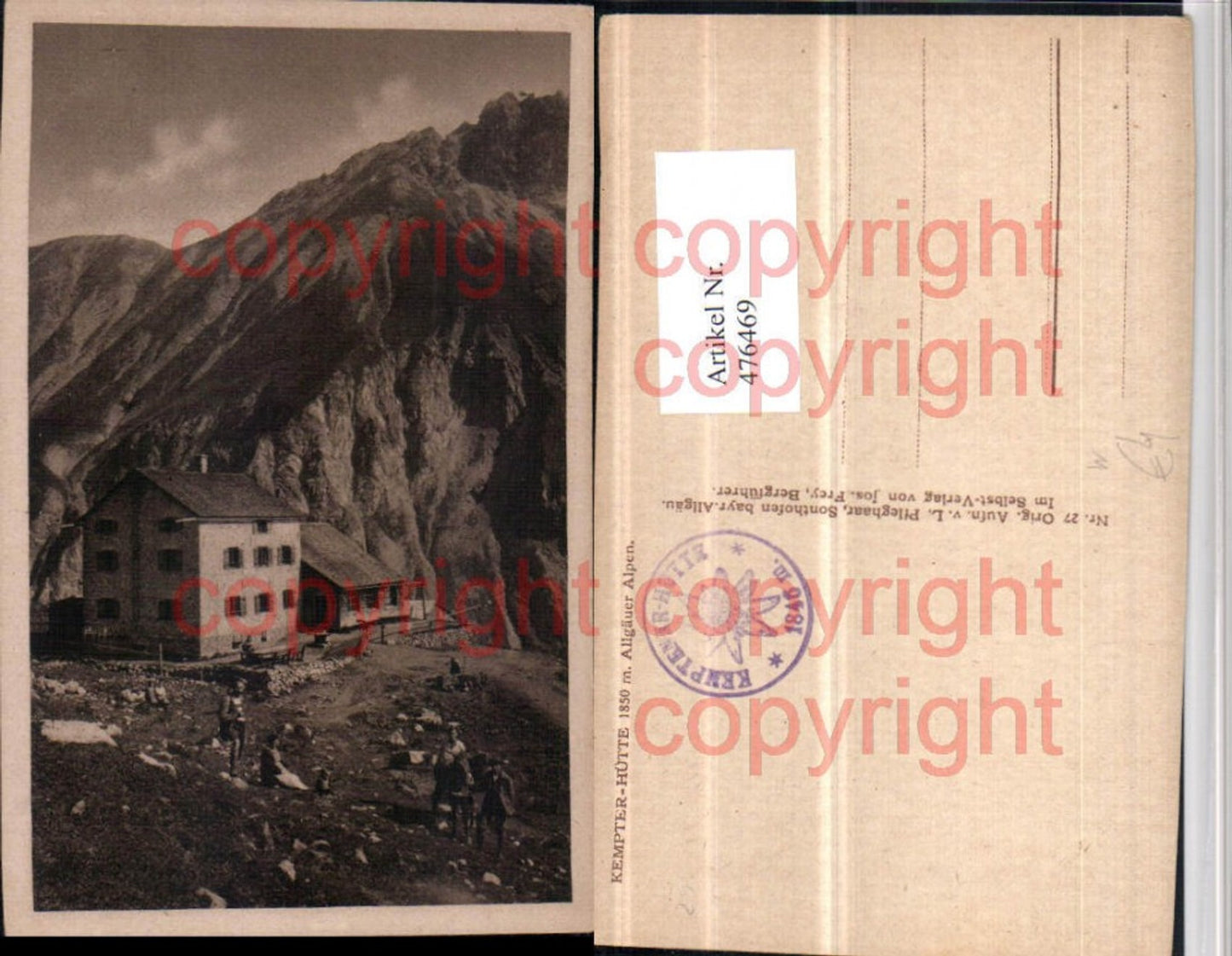 476469,Kempter-Hütte Berghütte b. Oberstdorf Bergkulisse