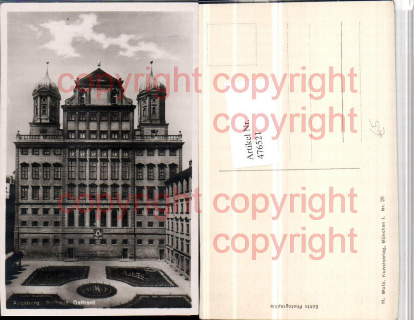 476521,Augsburg Rathaus Ostfront Gebäude