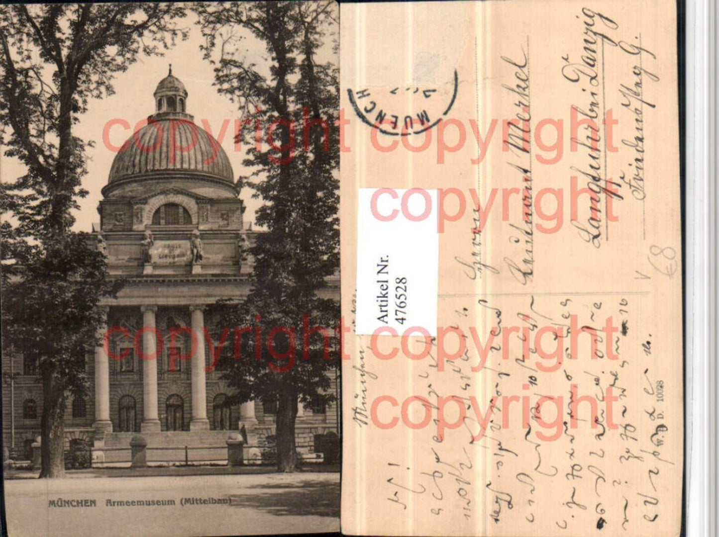 476528,München Armeemuseum Museum Kuppel pub W.H.D. 10028