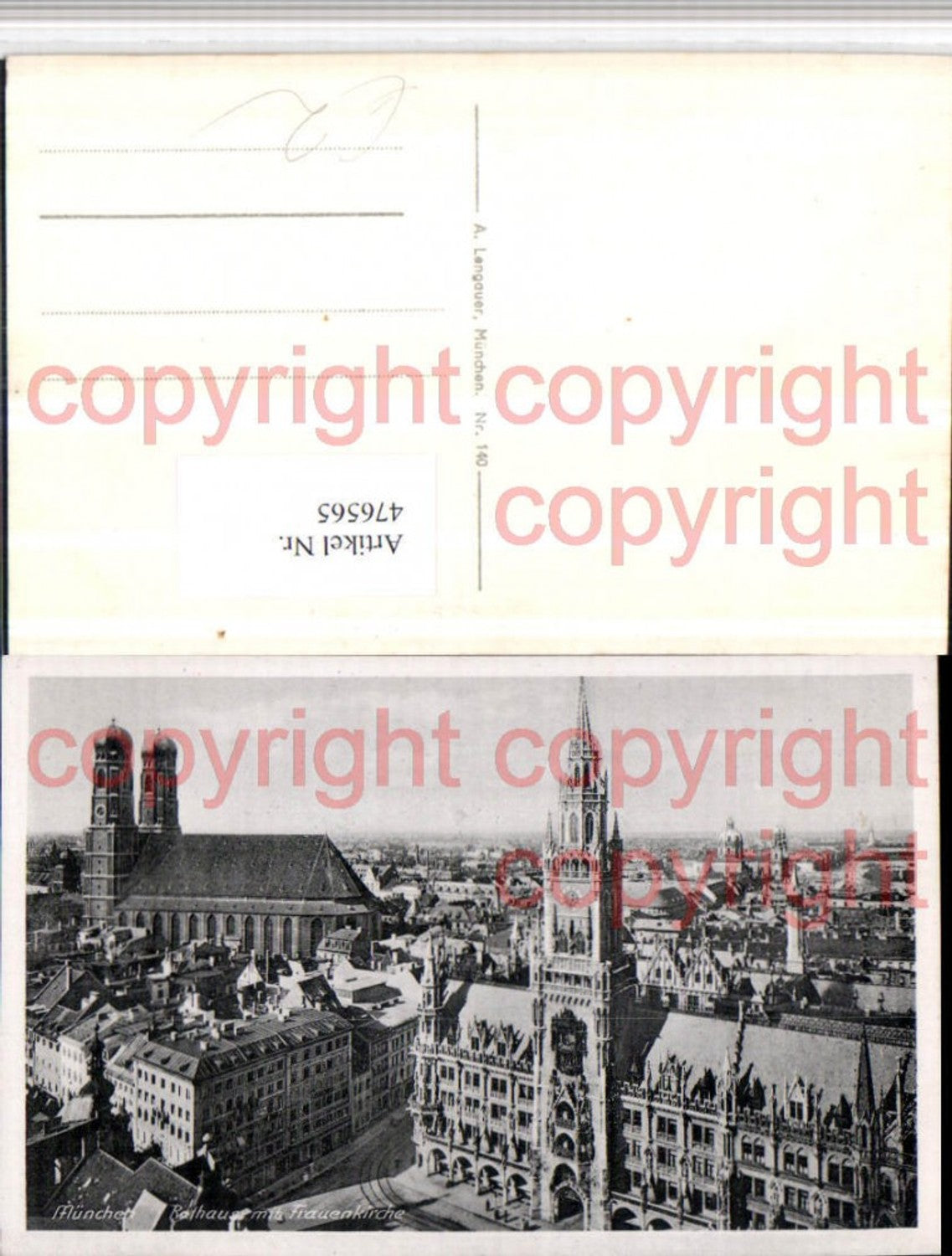 476565, Munich Town Hall with Frauenkirche Church