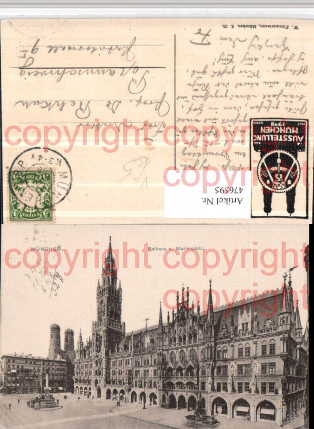 476595,München Rathaus u. Marienplatz pub W. Zimmermann