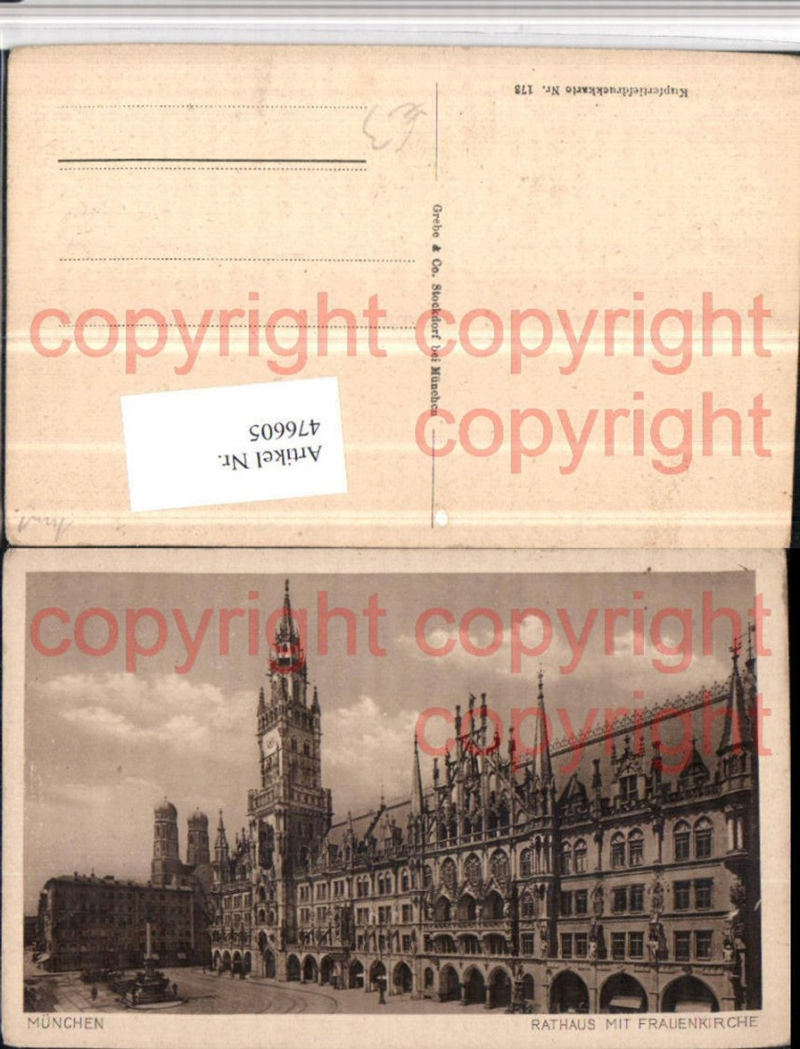 476605,München Rathaus m. Frauenkirche