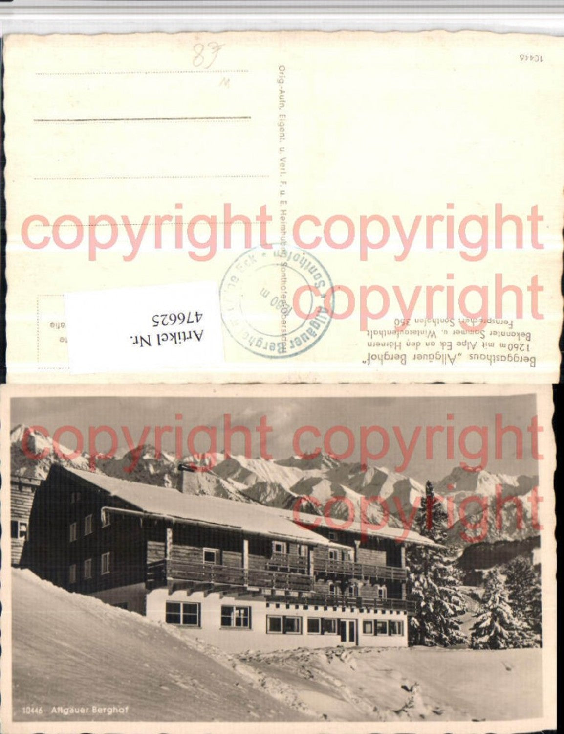 476625,Berggasthaus Allgäuer Berghof b. Sonthofen Bergkulisse Winterbild
