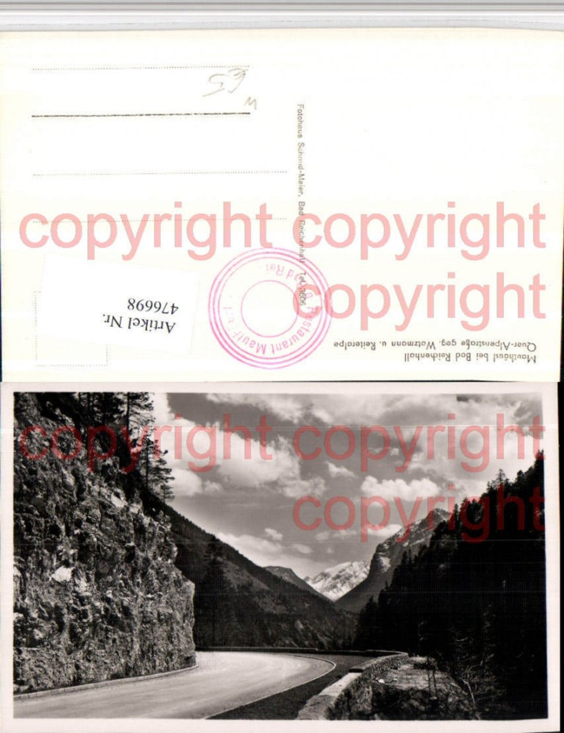 476698,Mauthäusl b. Bad Reichenhall Quer-Alpenstraße geg. Watzmann
