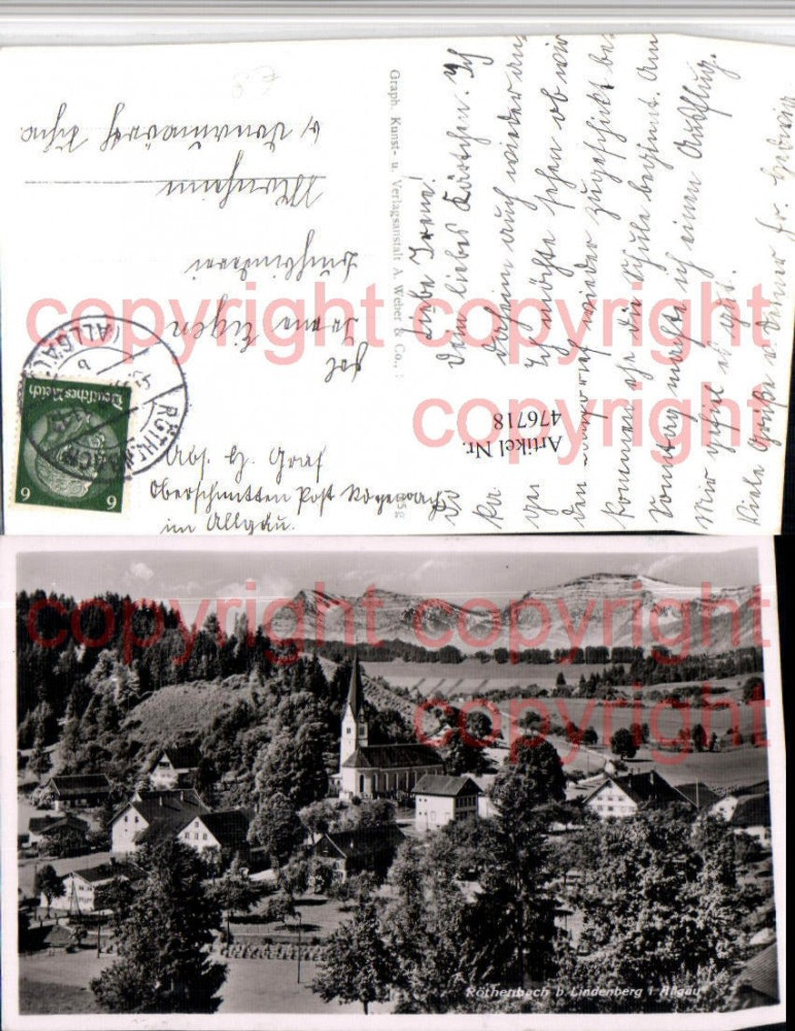 476718,Röthenbach b. Lindenberg im Allgäu Totale Bergkulisse