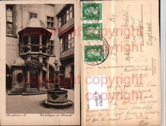 476780,Frankfurt am Main Wendeltreppe im Römerhof Brunnen