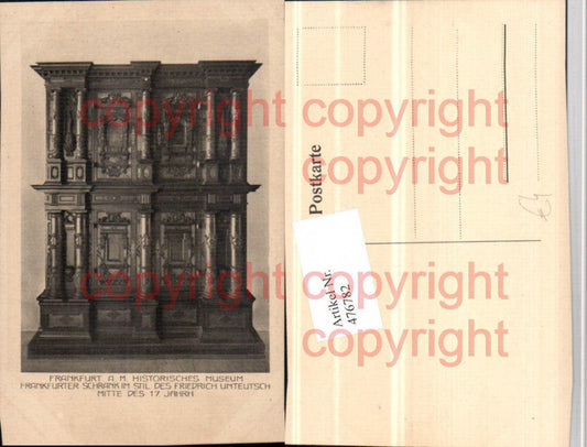 476782,Frankfurt am Main Museum Frankfurter Schrank 17. Jahrhundert