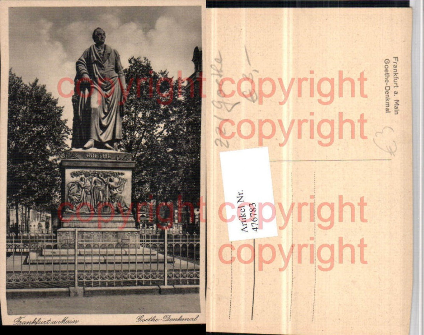 476783,Frankfurt am Main Goethe-Denkmal Statue