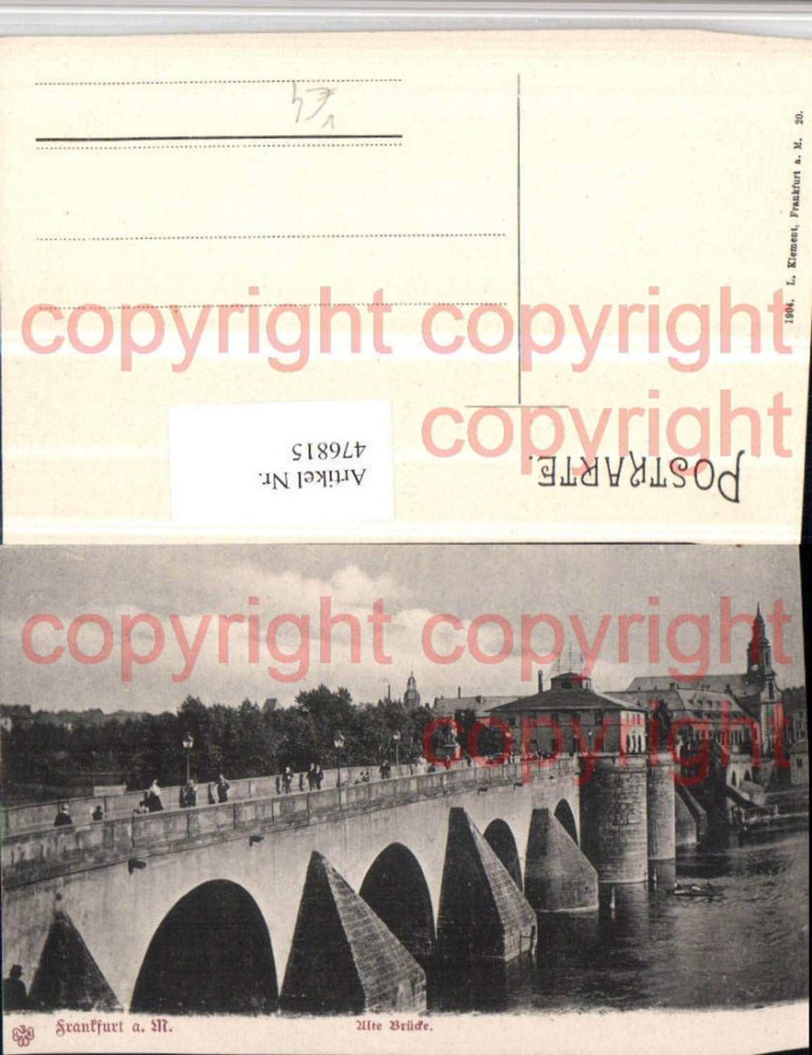 476815,Frankfurt am Main Alte Brücke pub L. Klement 20