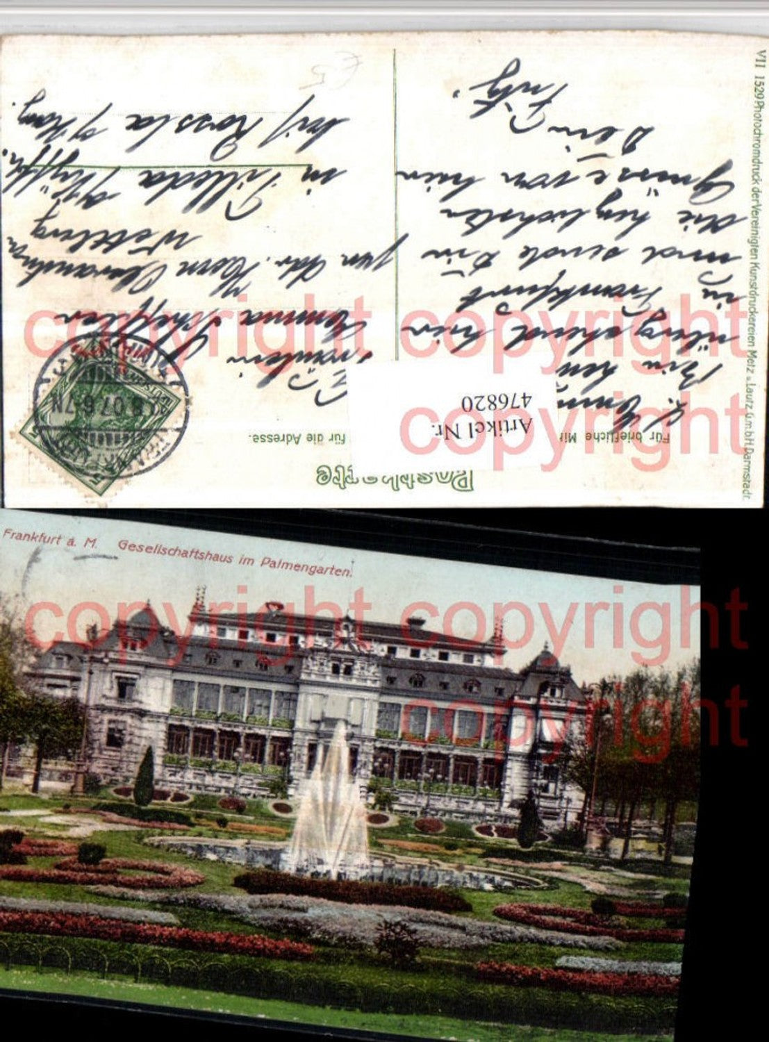 476820,Frankfurt am Main Gesellschaftshaus im Palmengarten Brunnen