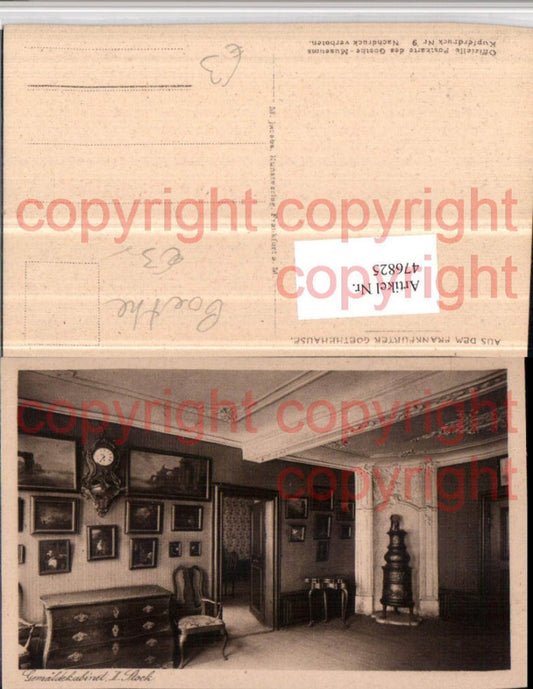 476825,Frankfurt am Main Goethehaus Gemäldekabinet