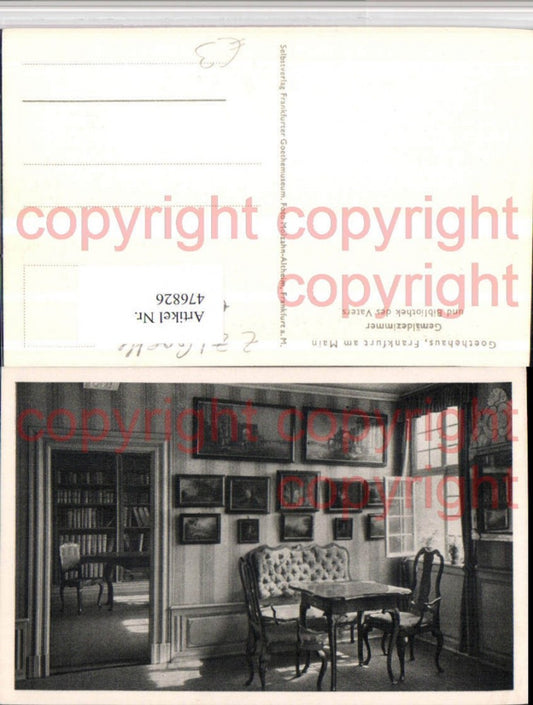 476826,Frankfurt am Main Goethehaus Gemäldezimmer