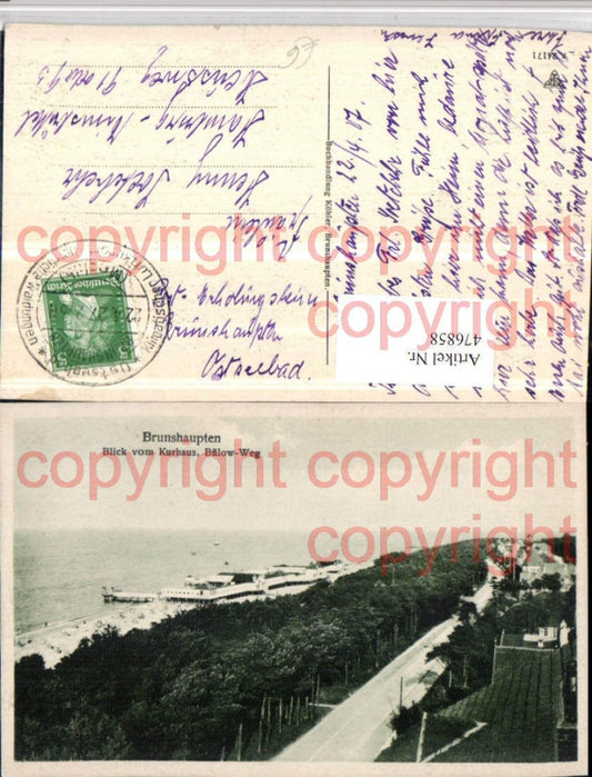 476858,Brunshaupten b. Kühlungsborn Blick v. Kurhaus Bülow-Weg Strand