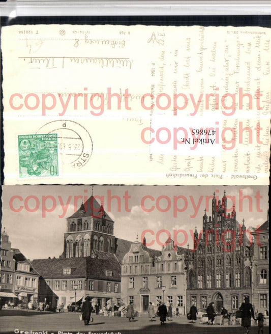 476865,Greifswald Platz der Freundschaft Sparkasse Kirche