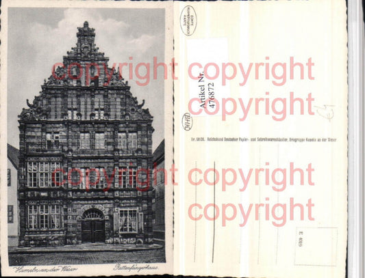 476872,Hameln an d. Weser Rattenfängerhaus Gebäude