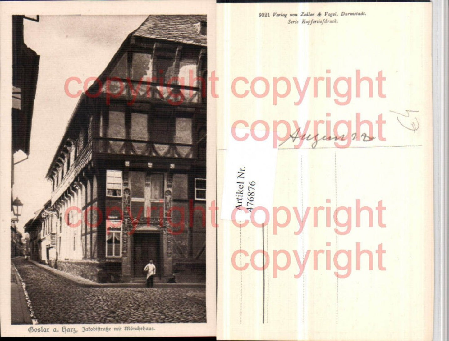 476876,Goslar am Harz Jakobistraße m. Mönchehaus Straßenansicht