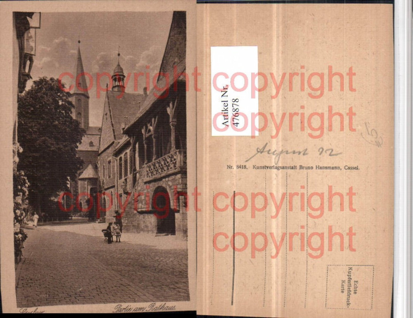 476878,Goslar Partie am Rathaus Kirchenturm