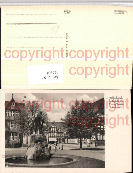 476901,Wolfenbüttel Marktplatz m. Herzog-August-Denkmal