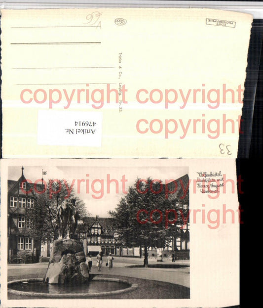476914,Wolfenbüttel Marktplatz m. Herzog-August-Denkmal pub Trinks & Co