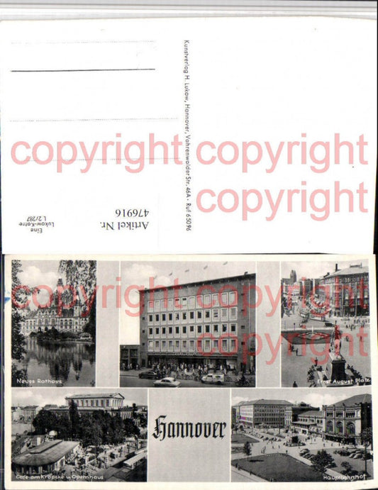 476916,Hannover Bahnhof Rathaus Cafe am Kröpcke Mehrbildkarte