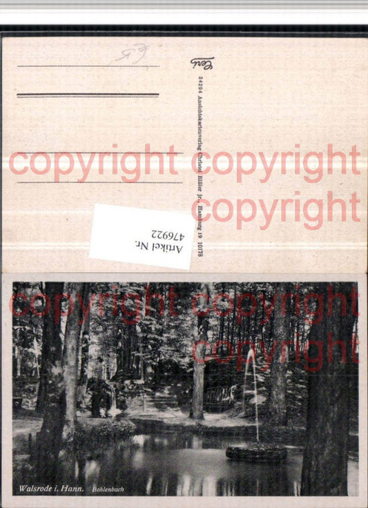 476922,Walsrode Bohlenbach Wald Partie Fontäne