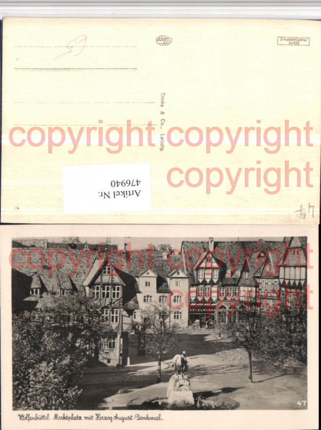 476940,Wolfenbüttel Marktplatz m. Herzog-August-Denkmal