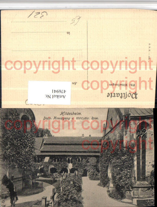 476941,Hildesheim Doppelter Kreuzgang u. 1000-jährige Rose
