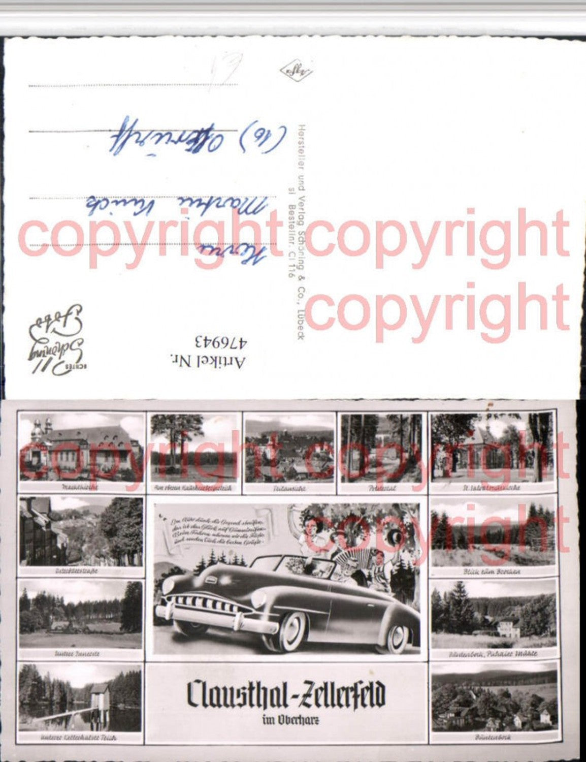 476943,Clausthal-Zellerfeld Totale Kirche Buntenbock Mehrbildkarte