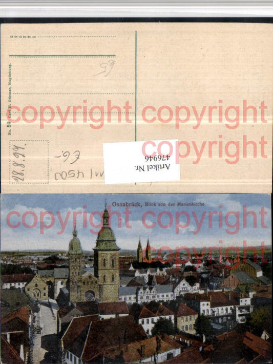 476946,Osnabrück Teilansicht von d. Marienkirche