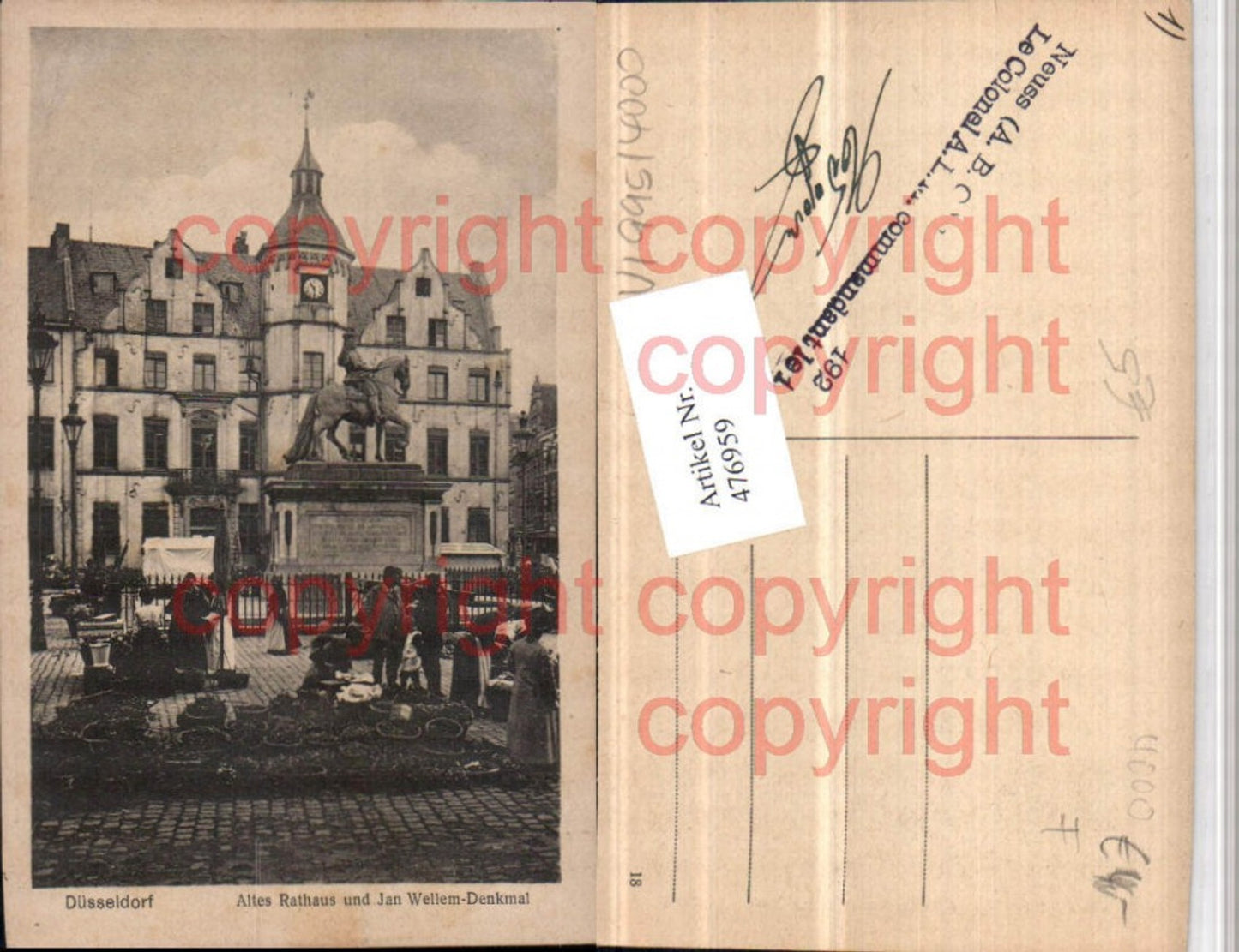 476959,Düsseldorf Altes Rathaus u. Jan Wellem-Denkmal