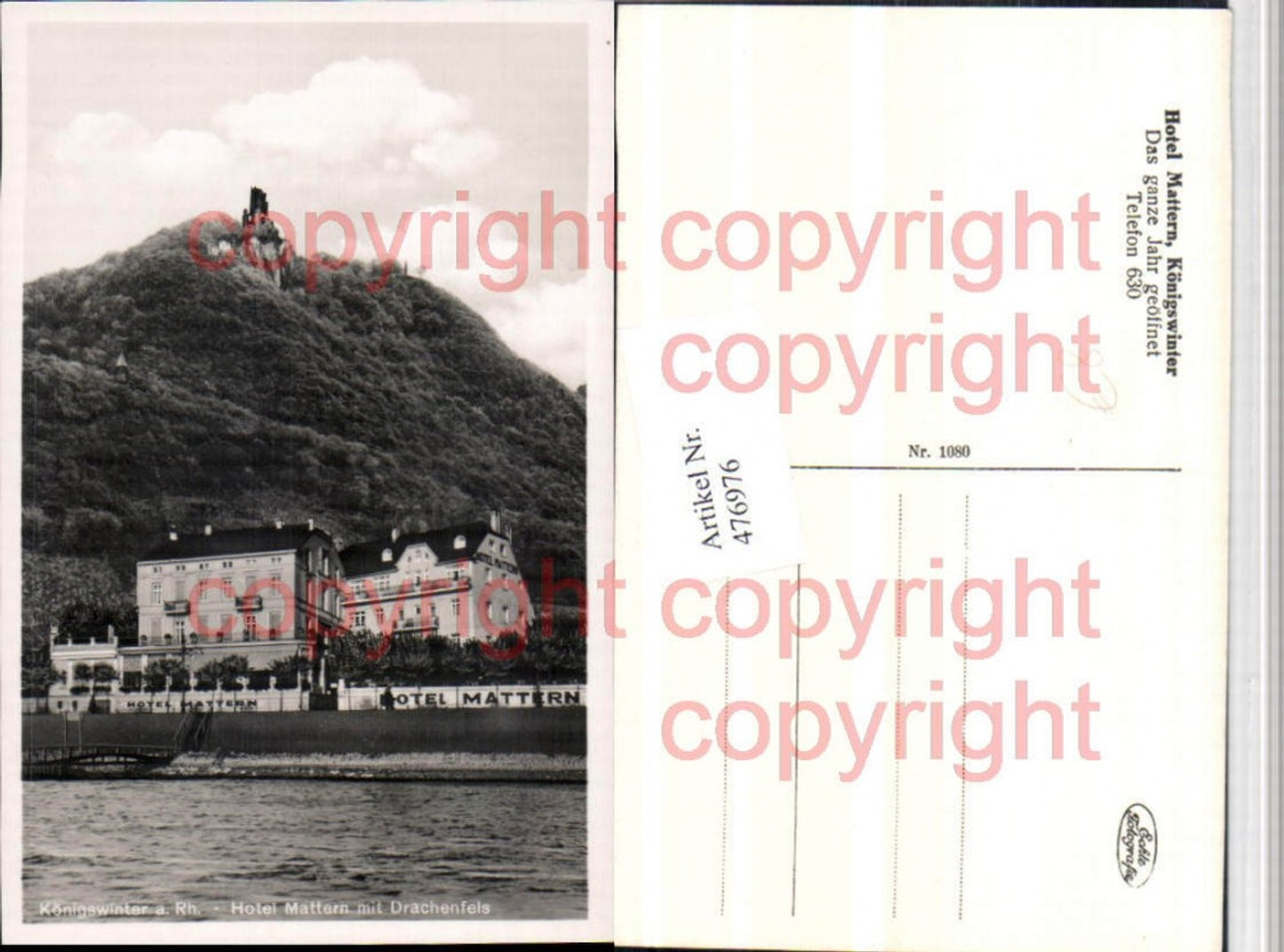 476976,Königswinter am Rhein Hotel Mattern m. Ruine Drachenfels
