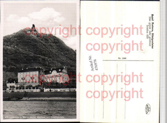 476976,Königswinter am Rhein Hotel Mattern m. Ruine Drachenfels