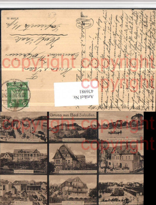 476981,Bad Salzuflen Kinderheilanstalt Badehäuser Mehrbildkarte