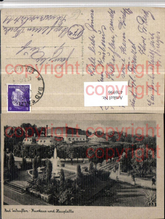 476996,Bad Salzuflen Kurhaus u. Hauptallee Brunnen