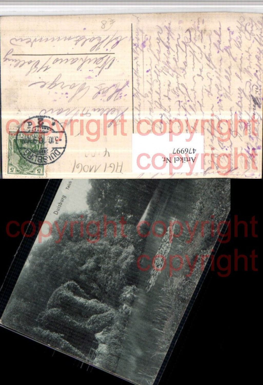 476997,Duisburg Teich u. Grotte auf dem Kaiserberg