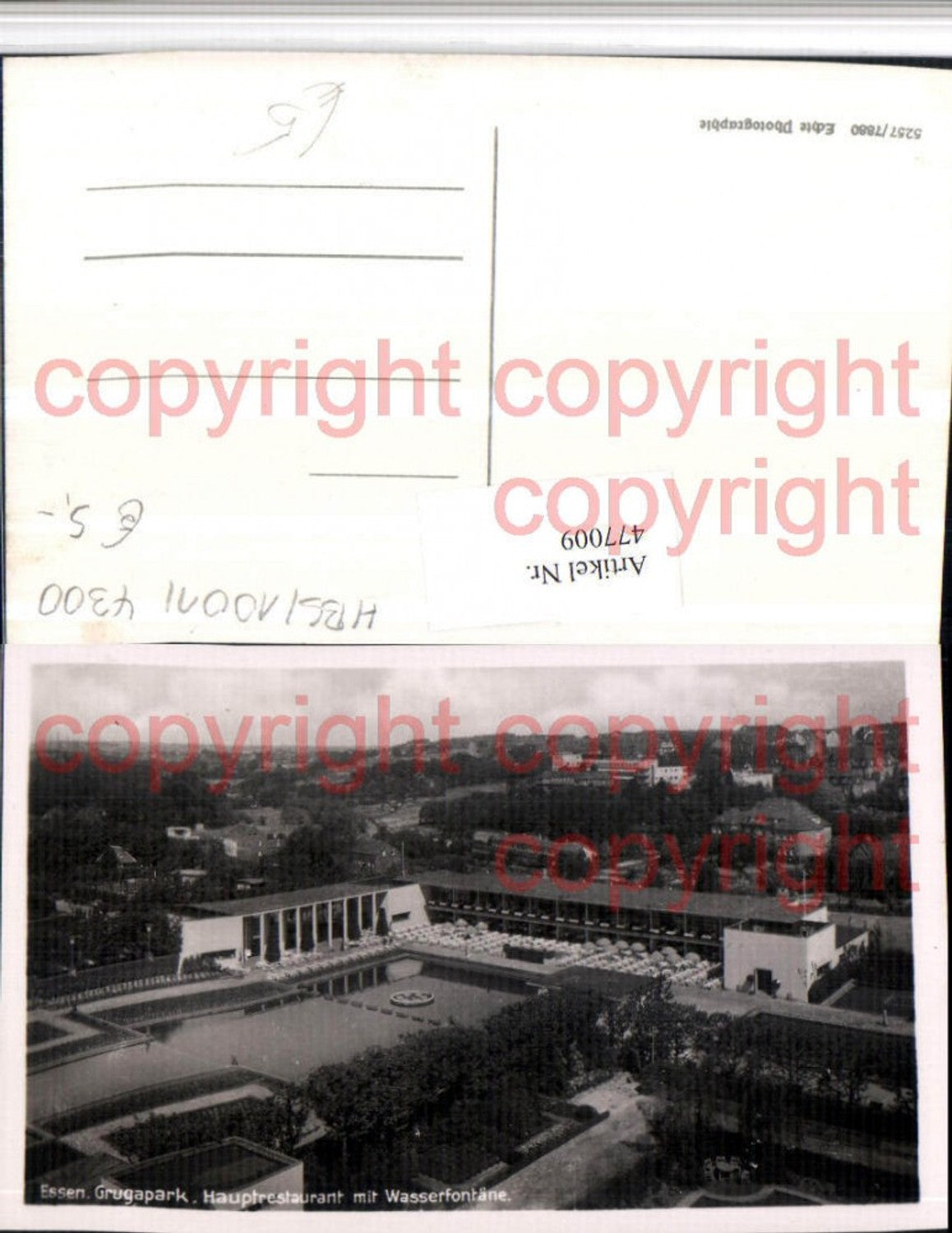 477009,Essen Grugapark Hauptrestaurant m. Wasserfontäne