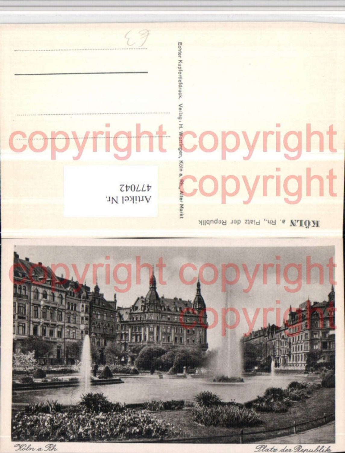 477042,Köln am Rhein Platz der Republik Fontäne