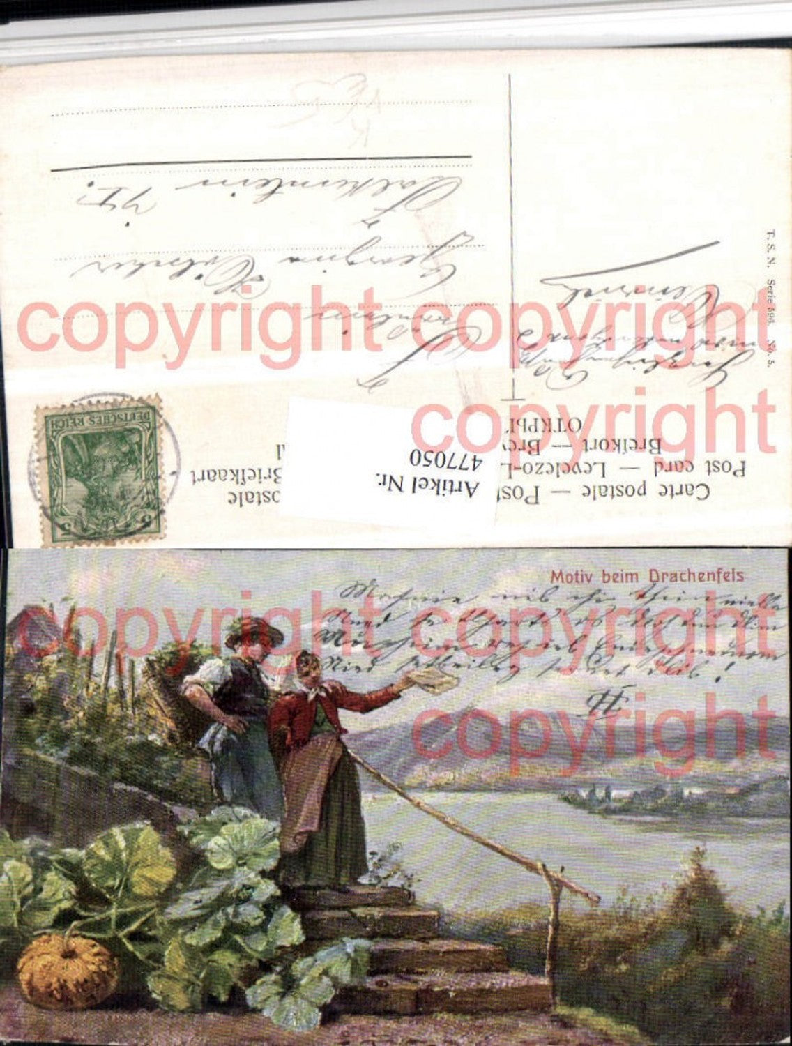 477050,Künstler AK Motiv b. Drachenfels b. Königswinter pub Theo Stroefer 596/5